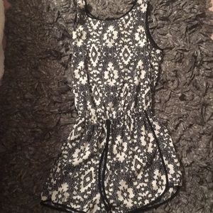 Black and white romper